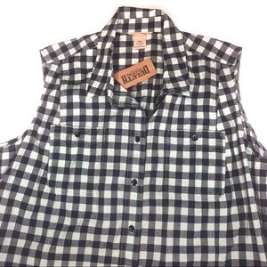 Duluth Trading Company plaid tunic tank (b2)